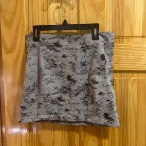 Acid wash mini skirt sweater material